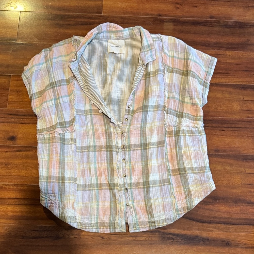 Lucky Brand Striped Shirt in Pastel Hues